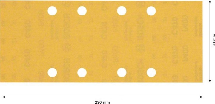 Actual product image Bosch Professional Zubehör EXPERT C470 Sanding paper with 8 holes for orbital sander, 93 x 230 mm, G 400, 10 pcs. (400)