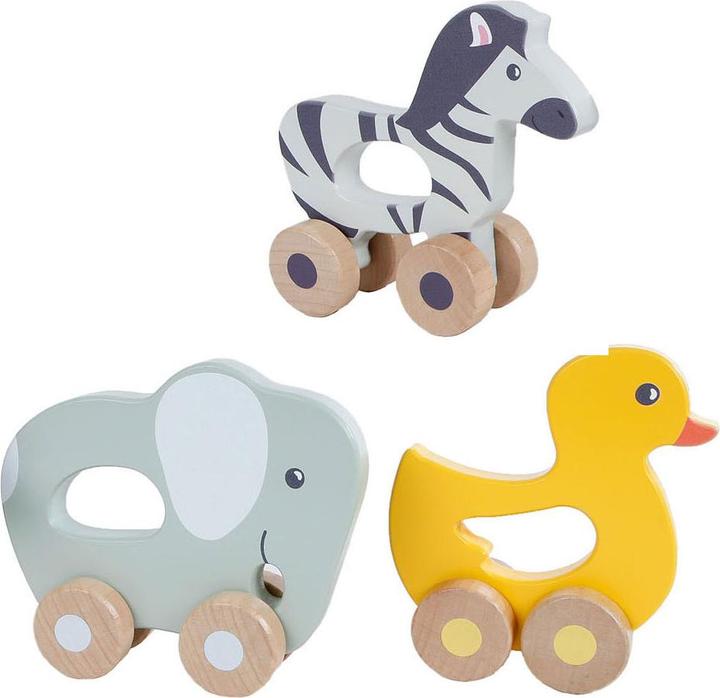 Holztier auf Rädern, 13cm