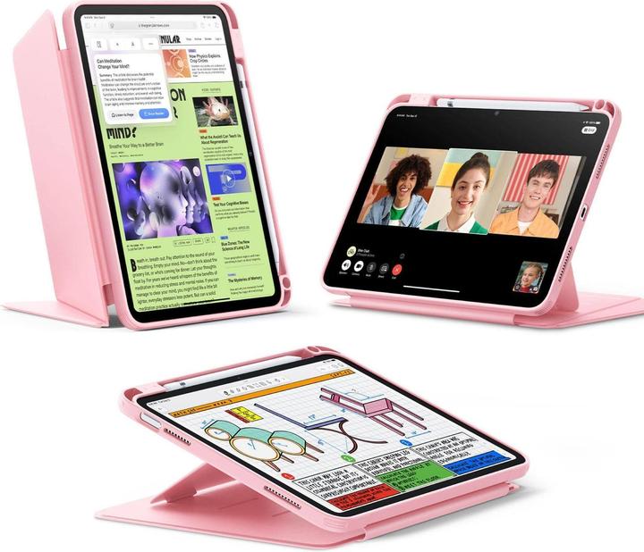 Actual product image ESR - Flip Hybrid (with Pencil Holder) - iPad 10 (2022) 10.9 / 11 (2025 - Pink (Apple iPad 2022 (10th Gen), Apple iPad 2025 (11th gen))