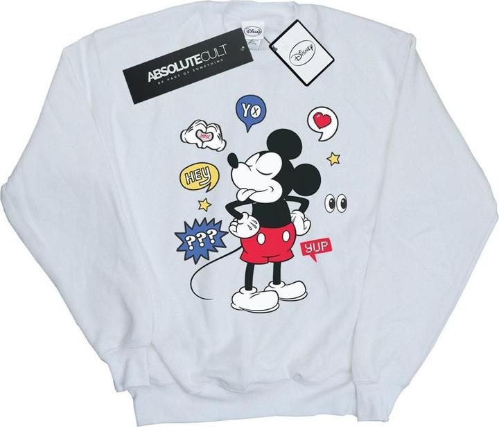 Actual product image Disney Girls Mickey Mouse Tongue Out Sweatshirt (152, 158)