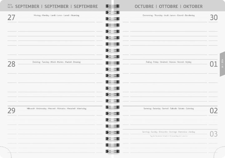 Actual product image School calendar (A5, English, Dutch, German, French, Italian, Spanish)