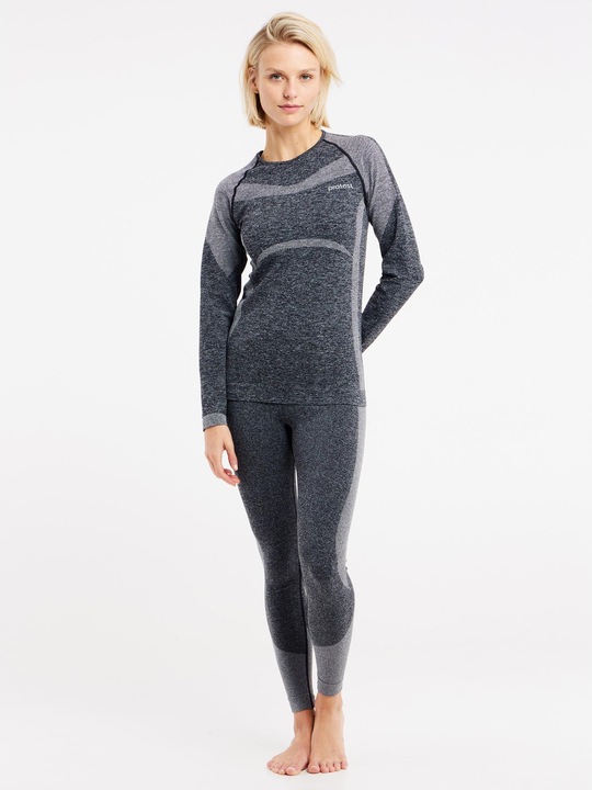 Produktbild Protest Damen Thermoleggings PRTNORIS Elastischer Stoff Dark Grey Melee XS/S (S)