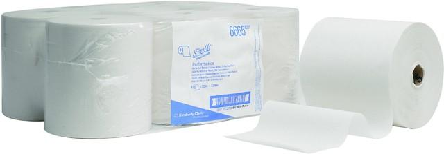 Productafbeelding Scott Sports Handdoekrollen wit 1 laags Performa. 19,8cmx200m Scott 6 rollen/verpakking (6x)