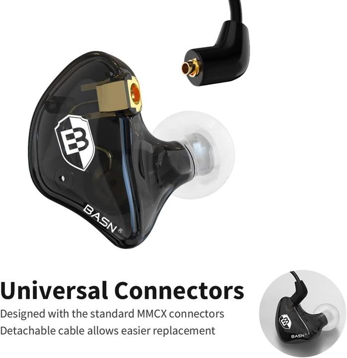 Actual product image Basn In-Ear-Kopfhörer mit Dual-Treibern, Bsinger-Series (NC, Cable)