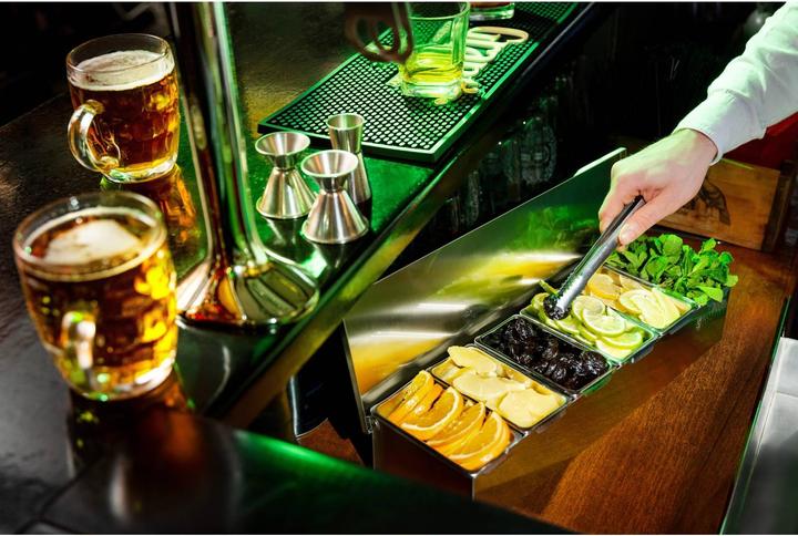 Produktbild Royal Catering Zutatenbehälter Edelstahl 6 Einsätze Zutatenbox Beilagenbehälter Barbehälter (2.70 l)