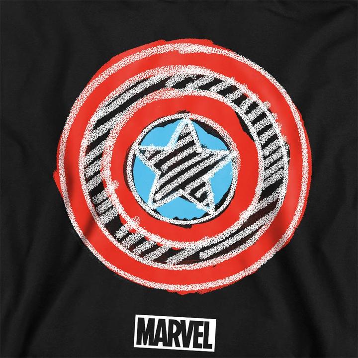 Produktbild Captain America Shield Kapuzenpullover Zum Überziehen (128)