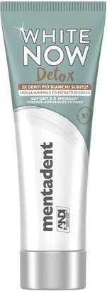 Actual product image Mentadent White Now Detox Coconut Toothpaste with Mineral Clay, Coconut Extracts, and White-Correct Technology (75 ml)