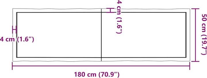Actual product image VidaXL Aneta (180 x 6 x 50 cm)