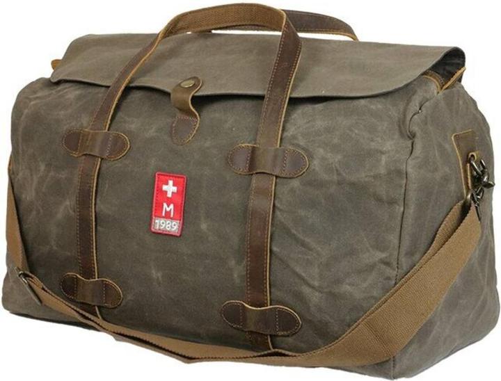 Actual product image Army Shop #7 Weekender made from waxed army tent fabric