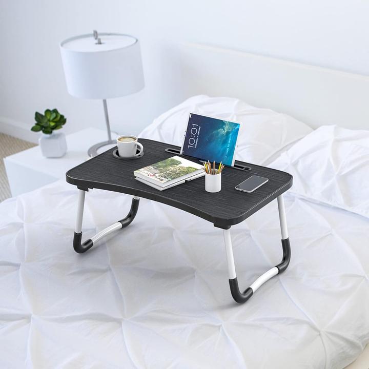 Image du produit Intirilife table pliante pour ordinateur portable en noir