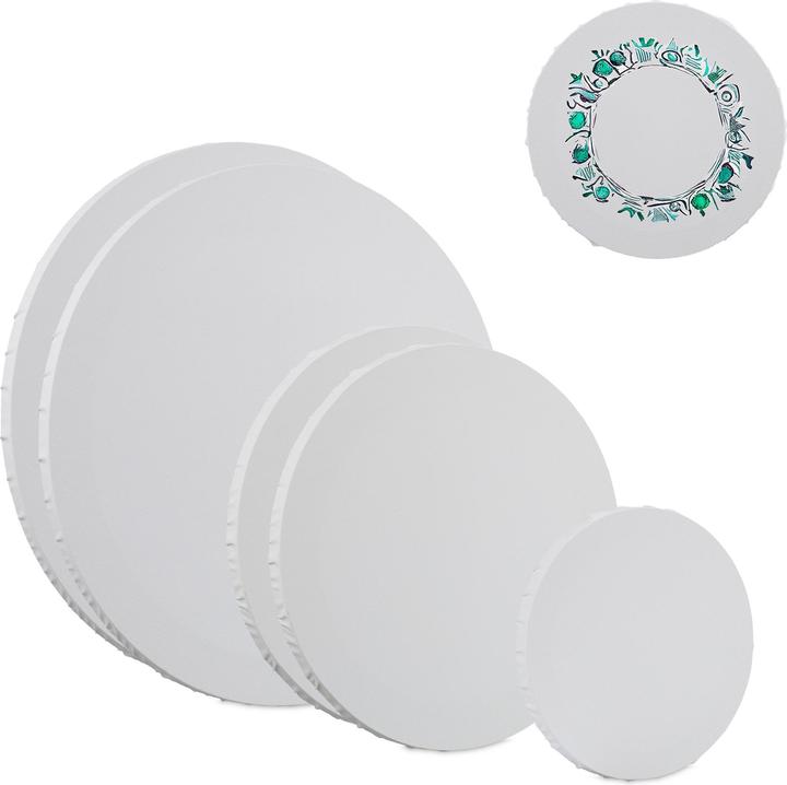 Produktbild Relaxdays 6-tlg. Leinwand-Set (40 x 40 cm)