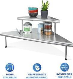 Produktbild Wenko Massivo Duo Kücheneckregal - Silber