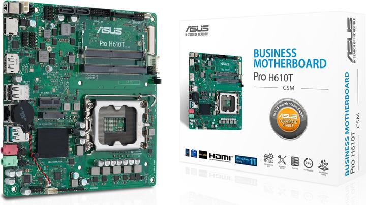 Actual product image ASUS PRO H610T (LGA 1700, Intel H610, Mini-ITX)