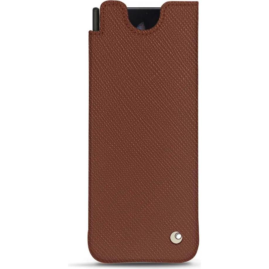 Noreve Lederschutzhülle (Samsung Galaxy Z Fold4), Smartphone Hülle, Braun