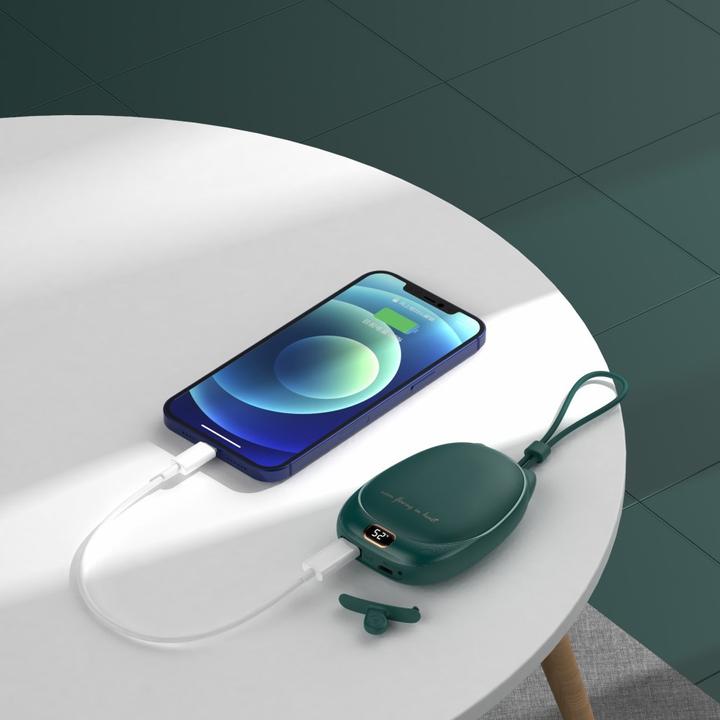 Produktbild Deltalabs USB Powerbank Ladegerät + Handwärmer - Dunkelgrün