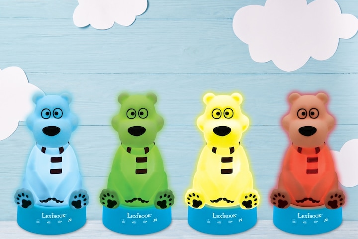 Produktbild Lexibook 3D Polarbär Nachtlicht und Geschichtenerzähler mit Musik und Farbwechsel 17cm (Italienisch)