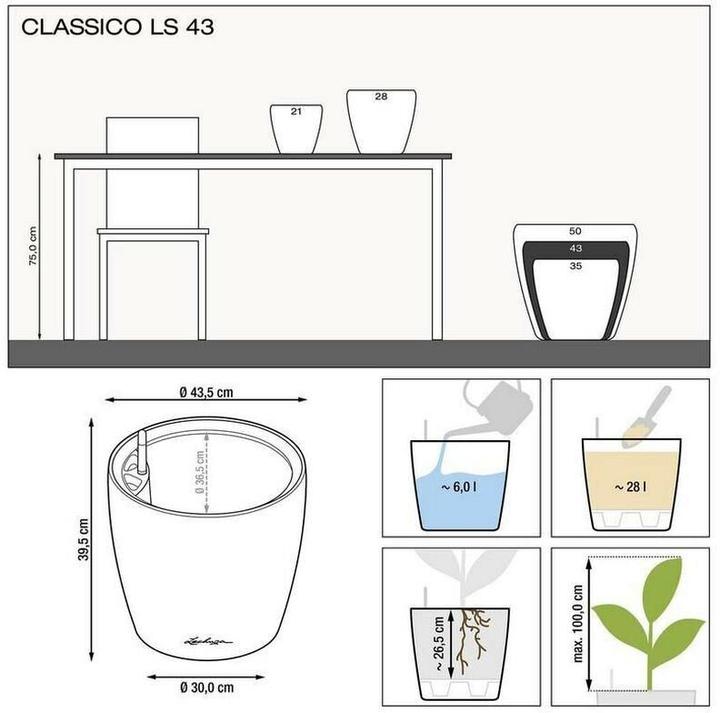 Actual product image Lechuza Classico Colour (43 x 43 x 39 cm)