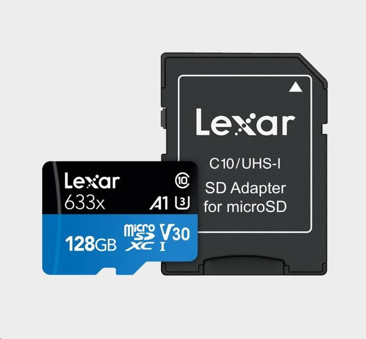 Actual product image Lexar High-Performance 633x (128 GB, microSDXC, U3, UHS-I)