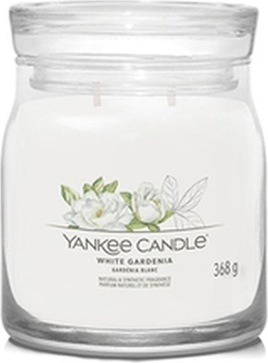 Actual product image Yankee Candle Duftkerze White Gardenia Signature Medium Jar