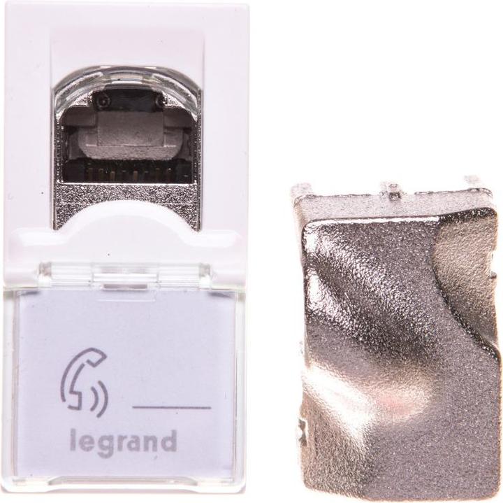 Actual product image Legrand MOSAIC computer blister card RJ45 cat.6 STP (076563) (UTP, CAT6)