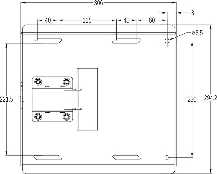 Produktbild Multibrackets M Universal Swing Arm 180 Degrees Large Black (Wand, 69", 75 kg)