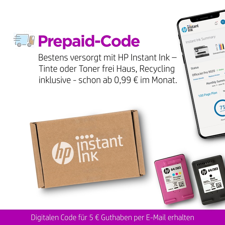 Produktbild HP DeskJet Plus 4122 All-in-One (Tintenpatrone, Farbe)