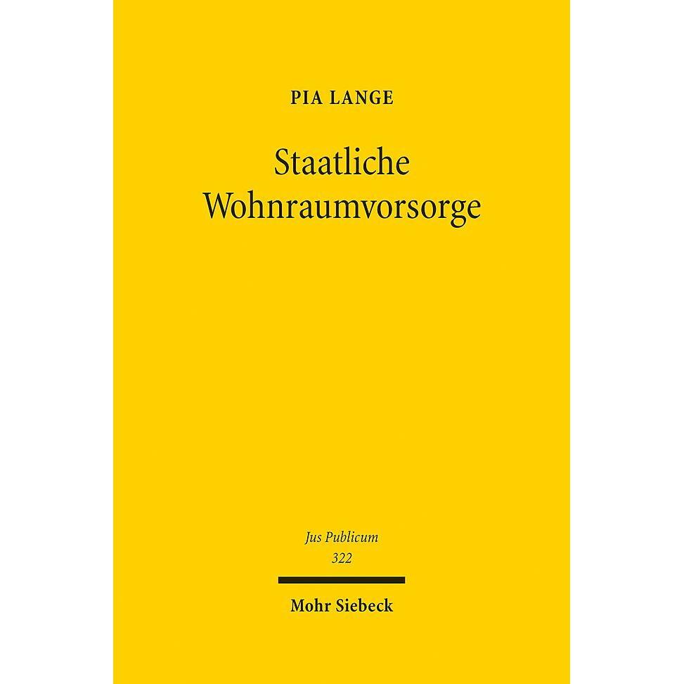 Thumbnail - Staatliche Wohnraumvorsorge, Fachbücher von Pia Lange