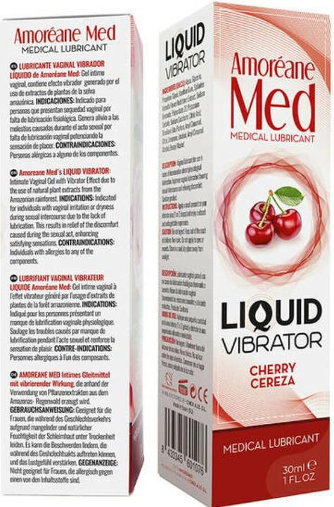 Actual product image Amoreane Liquid vibrator cherry flavour 30ml (30 ml)