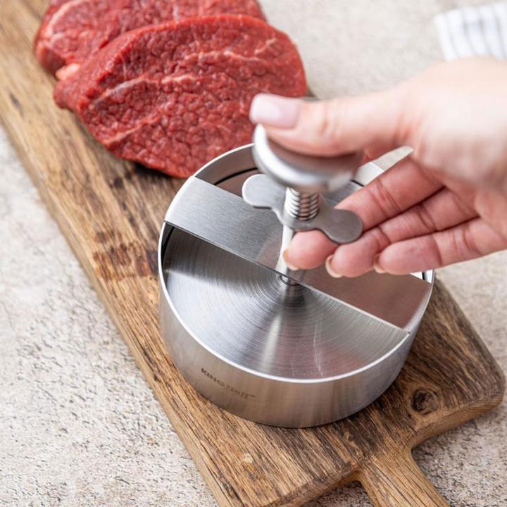 Produktbild Kinghoff Hamburgerpresse aus Edelstahl, Ø 11,4 cm