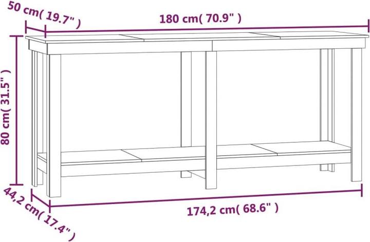 Actual product image vidaXL Werkbank (80 cm, 50 cm)
