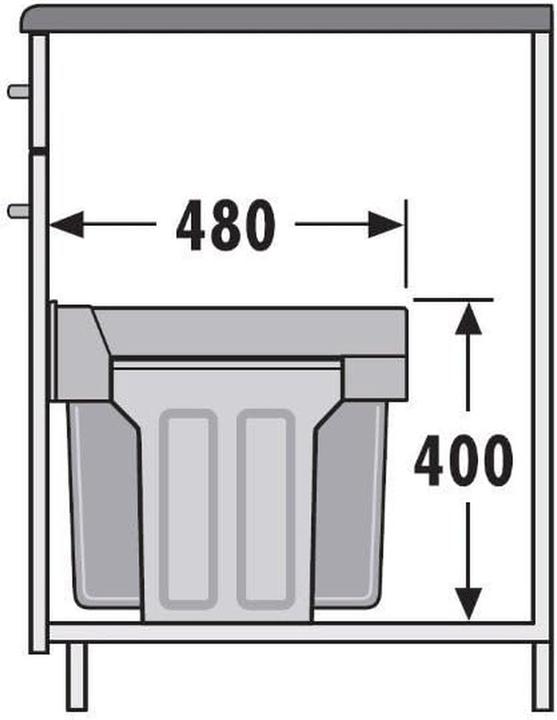 Produktbild Hailo Cestino per Rifiuti con Set di Pulizia (10 l)