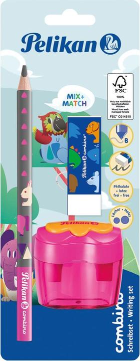 Pelikan Schreiblernbleistift Set Combino BS,Rad.,Ansp.,pink (B, 1 x)