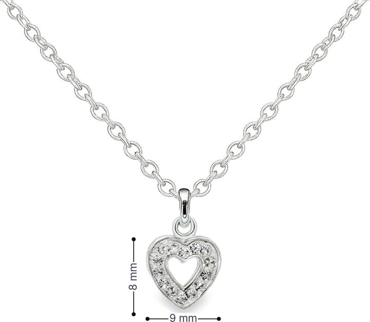 Leyda Herz Silber 925 Zirkonia (925 Silber, 42 cm)