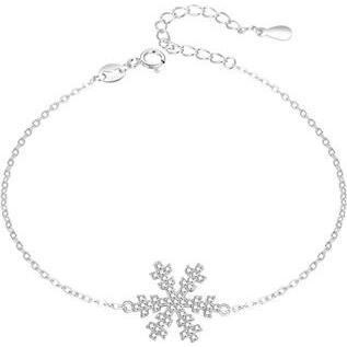 Agato, Armschmuck, - Sparkling Silver Bracelet Snowflake AGT-B002W