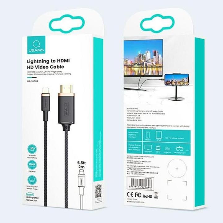 Produktbild Usams HDMI (Typ A) — Lightning (2 m, HDMI)