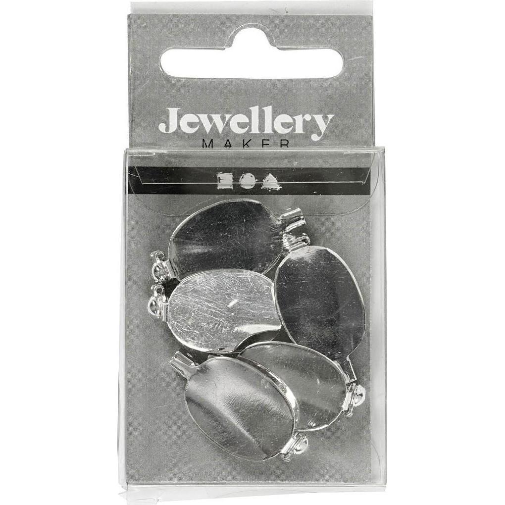Thumbnail - Creativ Company Broschennadel versilbert, 5 Stk., Nähzubehör, Silber