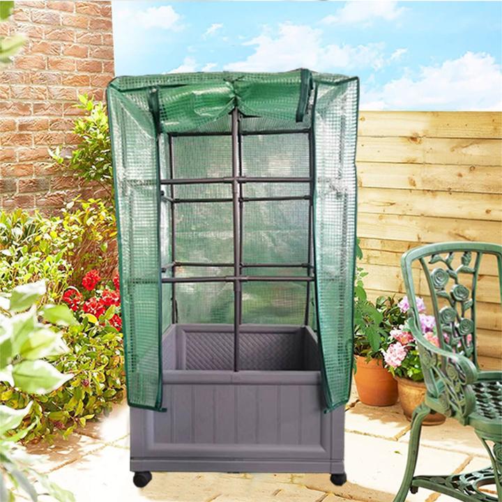 Actual product image HTI-Living Pflanzkübel mit Rankgitter und Folienabdeckung Nessa 60x60 cm