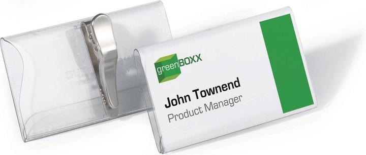 Produktbild Durable Hartfolien-Namensschilder mit Krokoklemme