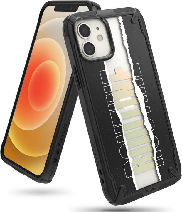 Actual product image Ringke Fusion X Design durable PC Case with TPU Bumper for iPhone 12 mini black (Routine) (XDAP0020) (Apple iPhone 12 mini)