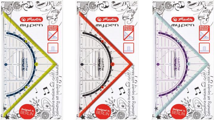 Actual product image Herlitz Geometry triangle 16 cm ass. (16 cm, Plastic)