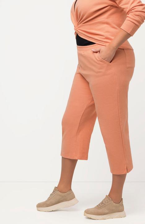 Immagine prodotto Ulla Popken Culottes di felpa, lunghe fino al polpaccio, in cotone biologico con cintura elastica (54, 56)