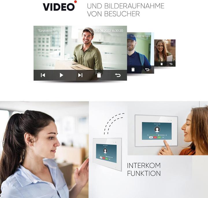 Produktbild Balter EVO-HD Video Türsprechanlage für 3 Familienhaus mit App (App, Kabelgebunden)