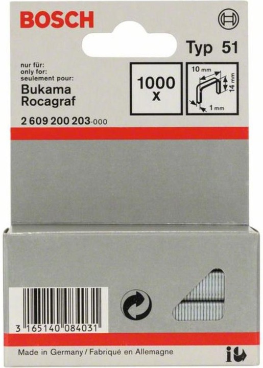 Immagine prodotto Bosch Professional Zubehör Pinza per fili piatti tipo 51, 10 x 1 x 14 mm