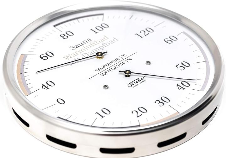 Actual product image K. Fischer Sauna Universal Thermohygrometer, 160mm