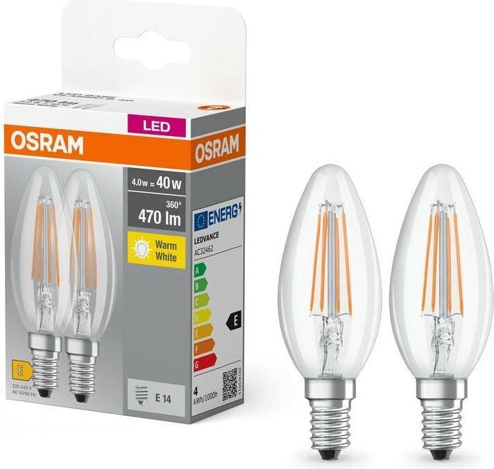 Actual product image Osram LED lamp (E14, 4 W, 470 lm, 2 x, E)