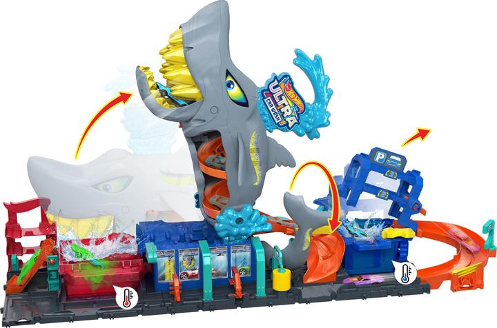 Actual product image Hot Wheels City Ultimate Shark Car Wash