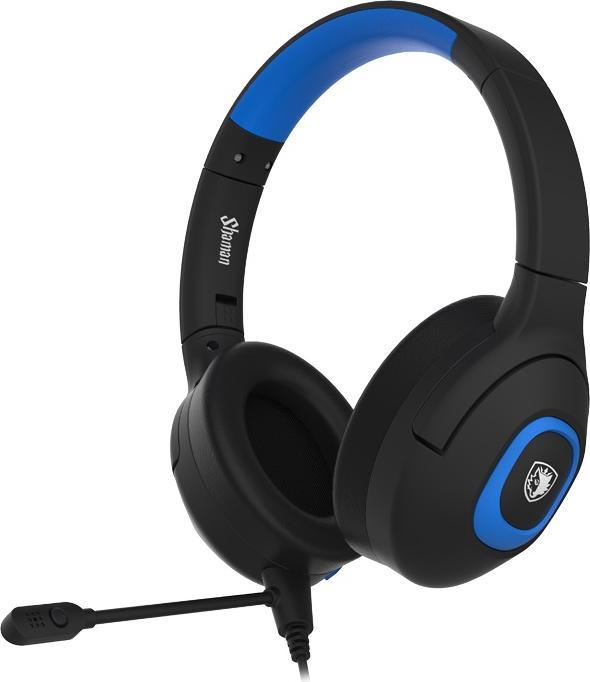 Actual product image Sades Shaman Headphones Blue (SA-724 (Cable)