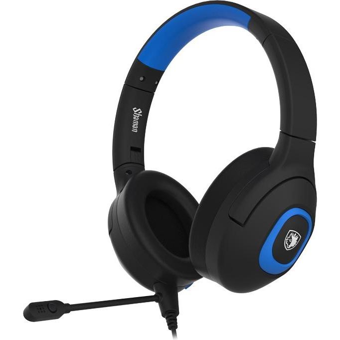 Sades Schamanen-Kopfhörer Blau (SA-724 (Kabelgebunden), Gaming Headset, Schwarz, Blau