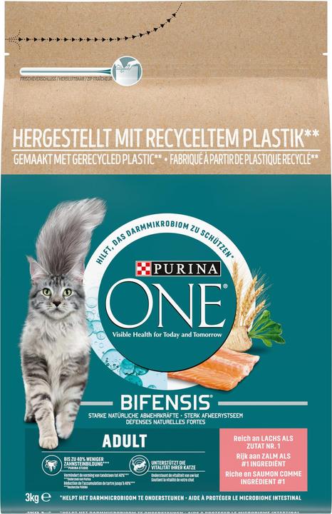 Produktbild Purina ONE Lachs und Vollkorn (Adult, 1 Stk., 3000 g)