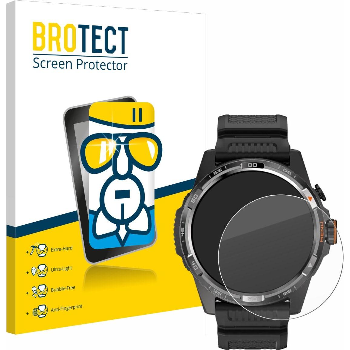 BROTECT Schutzglas Schutzfolie Glas Folie Displayschutz klar, Smartwatch Schutzfolie, Transparent
